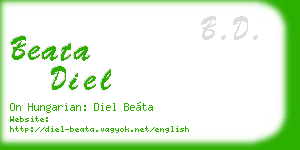 beata diel business card